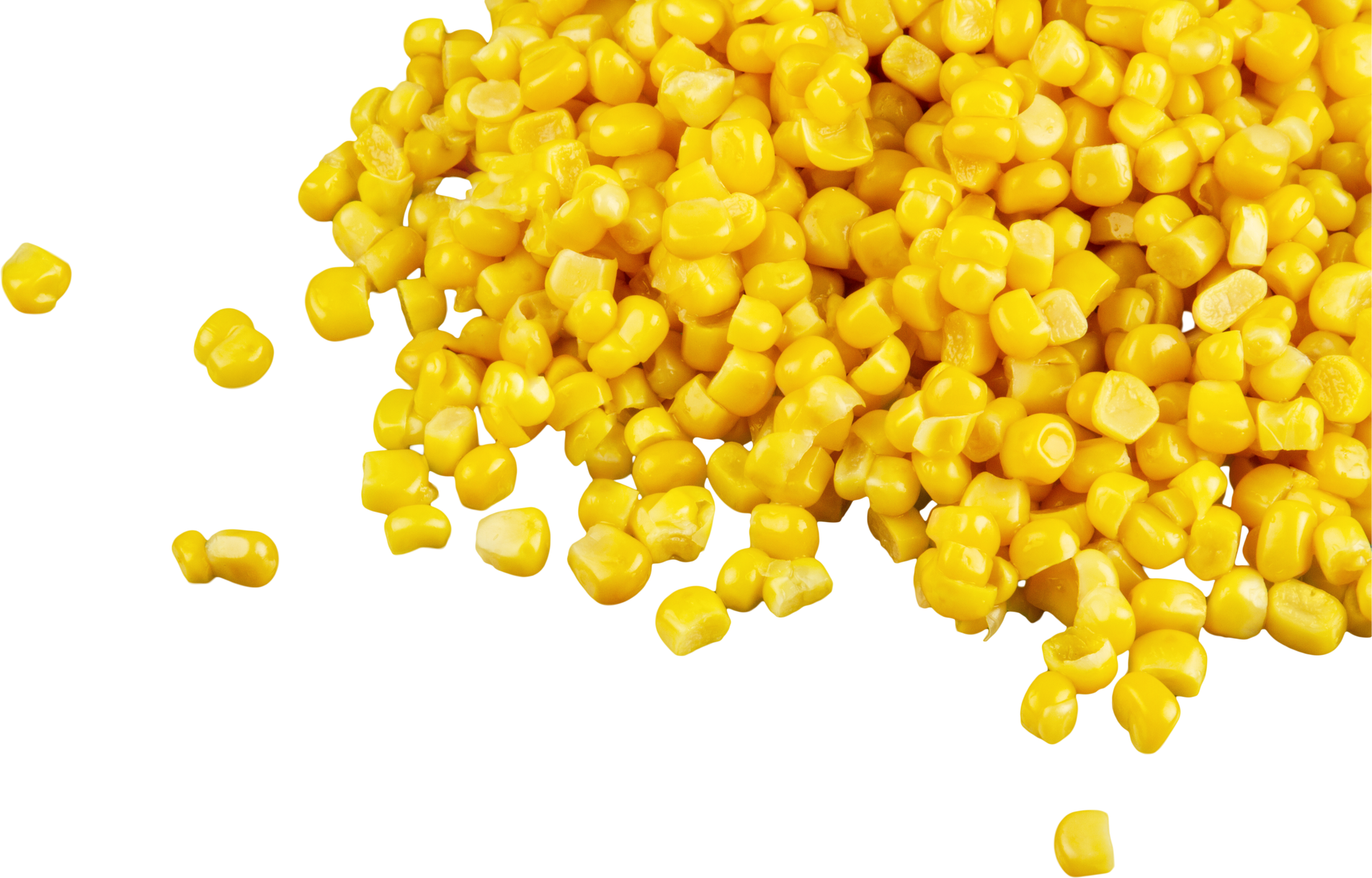 Heap of Corn Kernels Close-up - Isolated